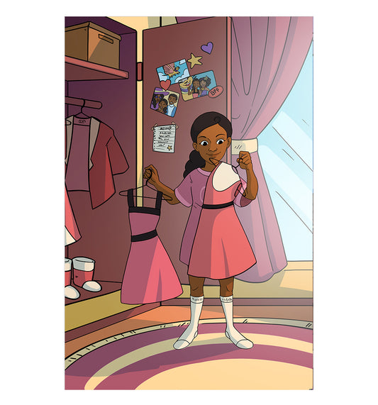 Inside Cover of “Talee and the Magic Flower” — a fantasy chapter book featuring a brave Black girl, a magical mystery, and a flying creature. For ages 4-8.